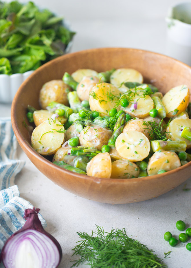 Lemon Herb Asparagus Potato Salad