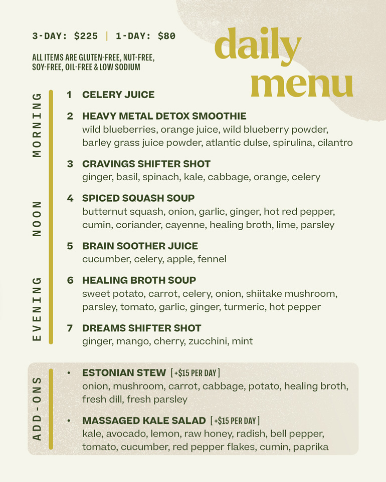 Daily Menu